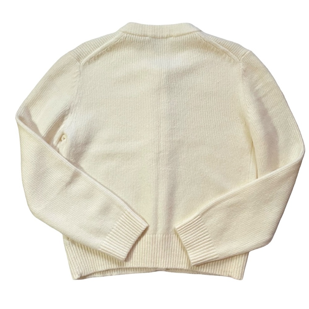 Abercrombie & Fitch Cream Knit Gold Button Cardigan Sweater Medium NWT - Picture 6 of 6